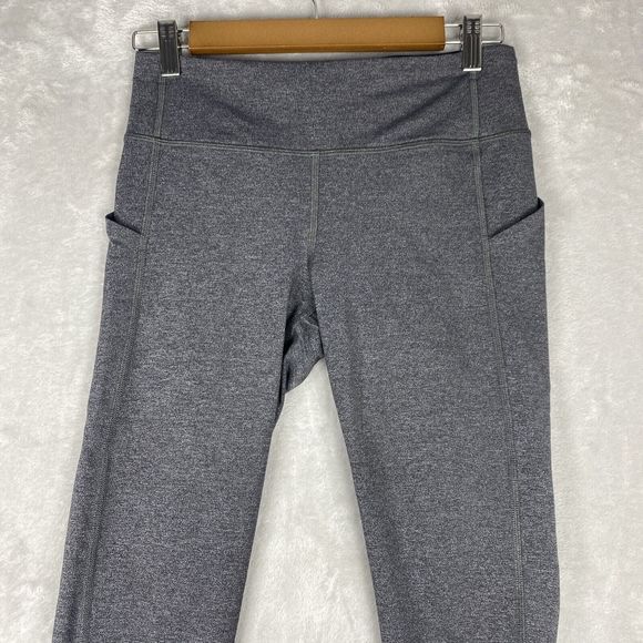 Lululemon Pace Rival Crop 22" Heathered Black Size 6 - Picture 6 of 12